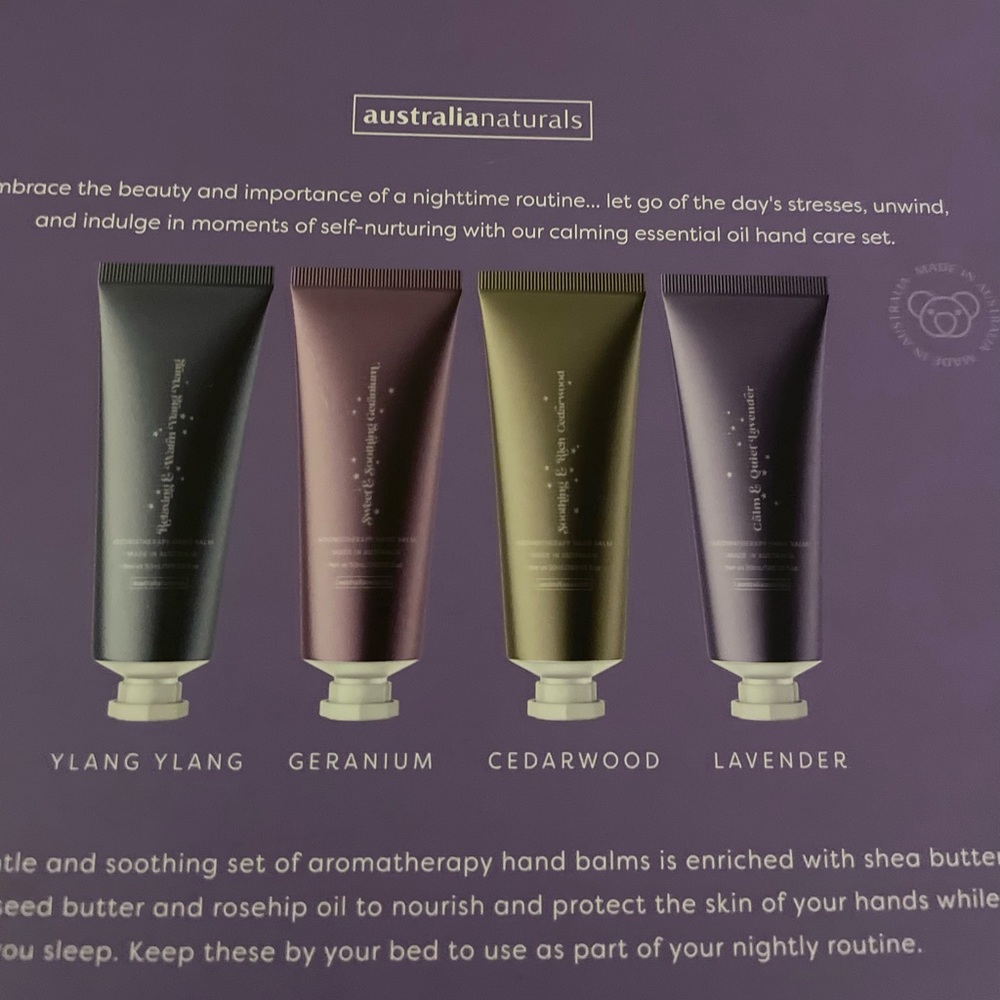 NIB- Australian Naturals Sweet Dreams Sleep Ritual Hand Balm Gift Set - Picture 4 of 6
